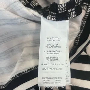 J. Crew Women’s Black and White Striped Short Sleeve Cotton T-Shirt Dress Large‎ thumbnail 4