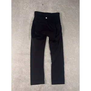 black lululemon cropped leggings size 4 thumbnail 4