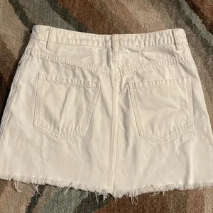 Size 28 free people mini skirt, white denim thumbnail 1