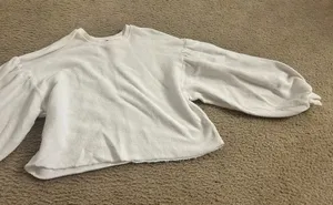 Free people bell sleeve top sweater like white size medium oversized thumbnail 1