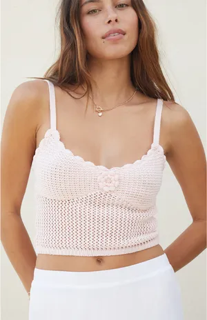 Beverly and Beck Kendra Rose Baby Pink Tank Top (S) thumbnail 1