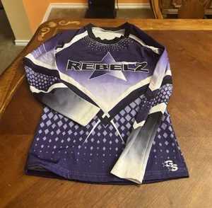 Rebels Glitter Stars A Cheerleading Jersey Size AXS thumbnail 1