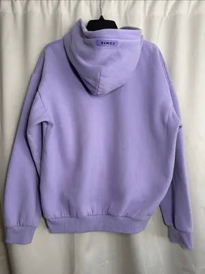 Comfrt Cozy Pastel Lavender Hoodie Heavy Cotton Oversize Sweatshirt Medium thumbnail 3