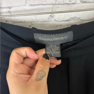 Banana Republic Black High Waist Pleated Trousers thumbnail 3