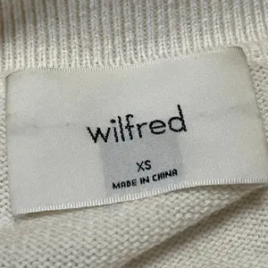 Aritzia Wilfred Women's Cream Wool Knit Long Sleeve Polo Sweatshirt Sweater XS thumbnail 4
