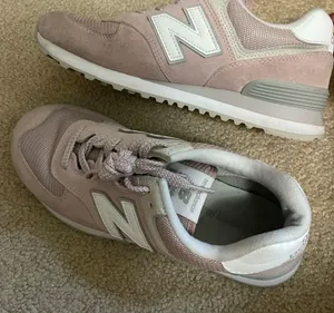 Pink New Balance Shoes 574 thumbnail 1