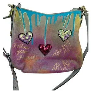 KATE Spade Customized Graffiti Blue Purple Yellow thumbnail 1