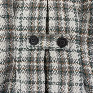 Sashimi Womens Grey Plaid Hooded Wool Blend Pea Coat Jacket Size Medium‎ thumbnail 10