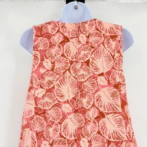 Tahari Tropical Leaf 100% Linen ALine Leaf Dress Sz Small Coastal Resort Boho thumbnail 7