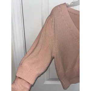 Aritzia Wilfred Merino Wool Blend Blush Pink Canterbury Crop Cardigan S thumbnail 5