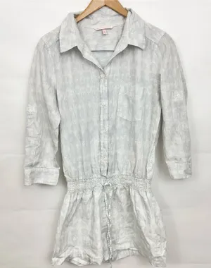 Victoria’s Secret Linen Type Geometric Romper one piece coverup size 6 thumbnail 1
