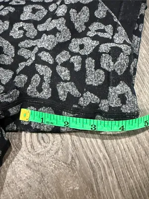 NWOT Halara Black Leopard Print High-Waisted Biker Shorts thumbnail 7