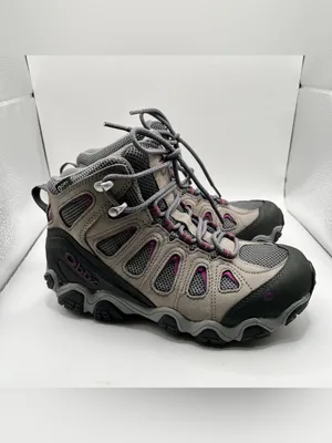 Oboz Women's Sawtooth II Mid Hiking Trail Boots Sage Gray Size 7.5 EUC thumbnail 3