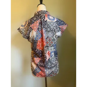Philosophy‎ Patchwork Tile Button boho whimsigoth retro y2k cottage Top XS shirt thumbnail 3