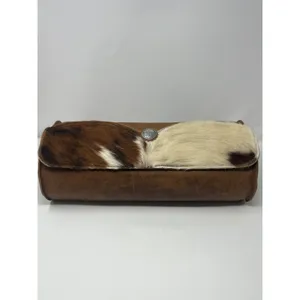 Western Leather Cowhide Barrel Bag Walking Liberty Half Dollar Brown Cowboy Bike thumbnail 7