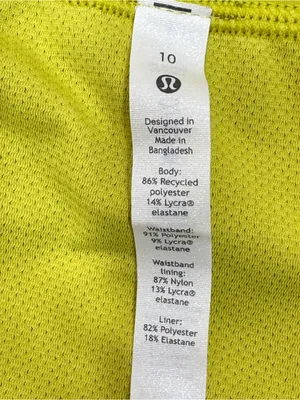 Lululemon SeaWheeze Find Your Pace Lined High Rise Running Shorts‎ Yellow 10 thumbnail 9