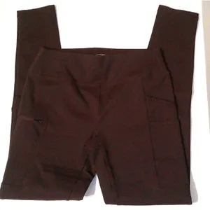 NWT New S Tall 4 6 Maroon Red Blackberry Carhartt Leggings Pants Womens High Wai thumbnail 4