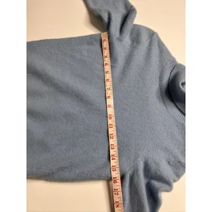 United Colors of Benetton Turtleneck Sweater Size Large Light Blue Wool Blend thumbnail 8