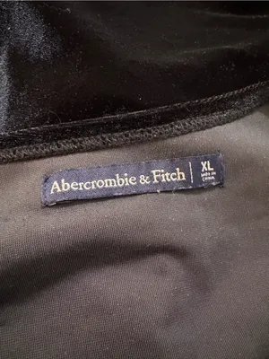 Abercrombie & Fitch Black Velvet Wrap Top Shirt XL thumbnail 5