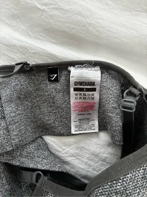 Gymshark Gray & Black Seamless Adjustable-Strap Sports Bralette with Pink Logo thumbnail 3
