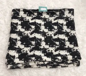Maurices Tie Dye Cow print Reversible Lace infinity Scarf Black‎ White OS thumbnail 1