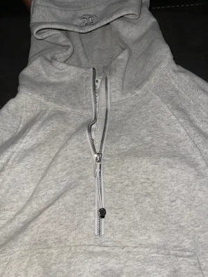 Scuba Oversized Half-Zip Hoodie Heather Core Ultra Grey thumbnail 4
