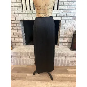 LPA Silk Midi Skirt Women Size M Black Side Slit‎ Satin Minimalist Chic thumbnail 10