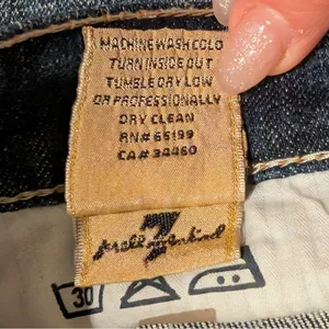7 For All Mankind Crystal Jeans 26 Boot Cut Denim Pants Bling Vintage Y2K 2000s thumbnail 7