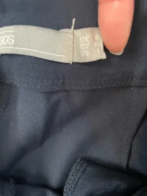 Asos Pleated Tapered Navy Trousers thumbnail 5
