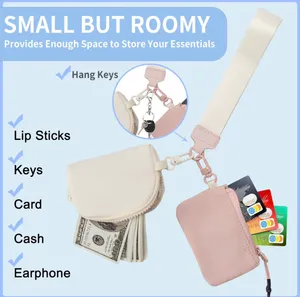 GlowByRose Blush Pink & Off-White Wallet Keychain Set thumbnail 2