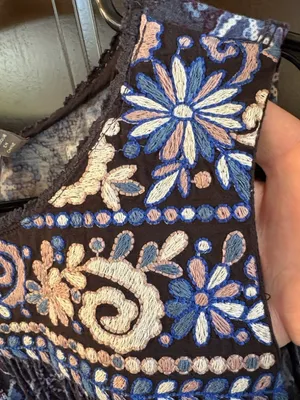 EUC Anthropologie One September Deauville Embroidered Tiered Top Size XS thumbnail 6