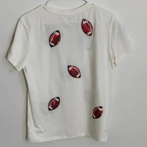 Belle‎ Cher Red Matte Football Sequin Shirt NWT size medium thumbnail 3