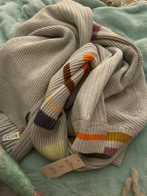 Anthropologie NWT Daily Practice by Stripe-Sleeve Sweater Dress. Size Small thumbnail 5