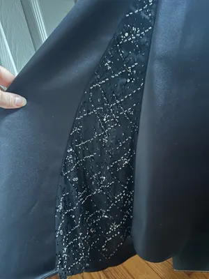 DESTINATION BY MON CHERI Beaded Halter Black Prom Gown Sz 8 thumbnail 8