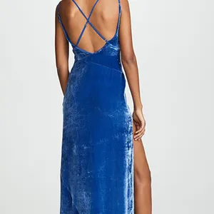For Love & Lemons Nadine Velvet Maxi Dress thumbnail 4