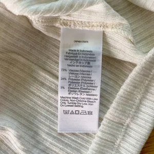 NWT Madewell Ribbed Crewneck Long-Sleeve Tee Cream Size L thumbnail 6