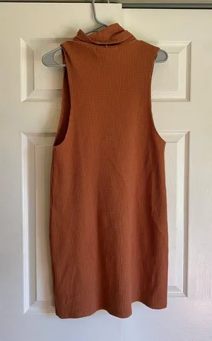 Free People Beach Sloanne Mini Dress Turtleneck Mini Waffle knit thumbnail 5