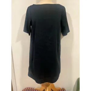 Abercrombie & Fitch 100% Linen Black Shift Dress Size Small thumbnail 3