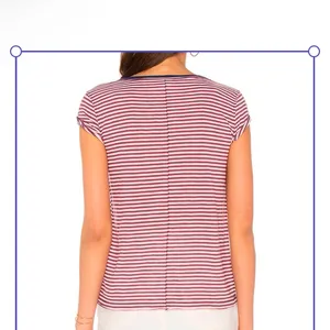 Free people Red and White Striped short sleeve Tee thumbnail 2