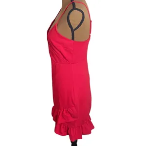 Lulus Sealed With a Kiss Red Ruffled Bodycon Dress in red size M thumbnail 5