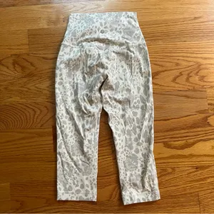 Lululemon Align High-Rise Crop 17" Cheetah Camo Antique White Multi size 2 thumbnail 6
