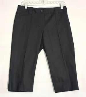 Retro Romance Womens Black Capri‎ Pants Cropped Trousers Size 8 04707BL899 thumbnail 1