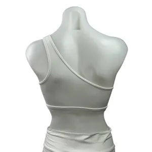 Gymshark White One-shoulder Sleeveless ActiveWorkout Sports Bra Crop Tank Top S thumbnail 3