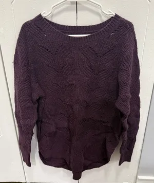 NWOT Sonoma Purple Knit Sweater thumbnail 1