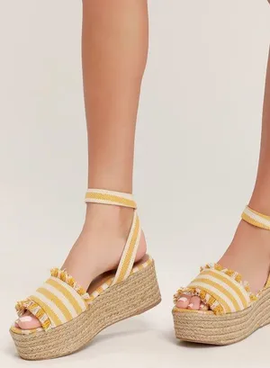 Yellow Platform Sandals thumbnail 1