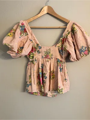 ANTHRO‎ | Love The Label Rosette Babydoll Blouse thumbnail 5
