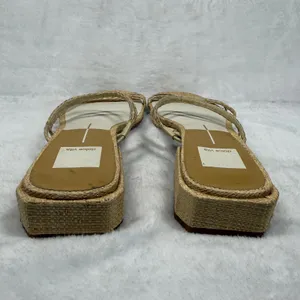 Dolce Vita Paily Braided Raffia Low Block Heel‎ Slide Sandals Tan Womens 8.5 thumbnail 4