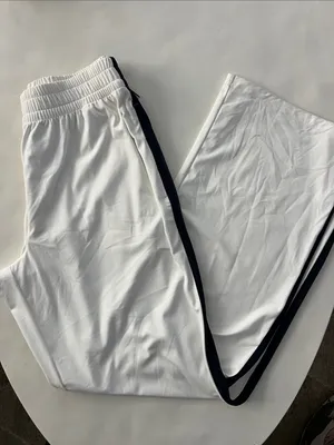 SPLITS59 Maxie Rigor Track Pant Wide Leg in White / Indigo Blue Small $178 thumbnail 3