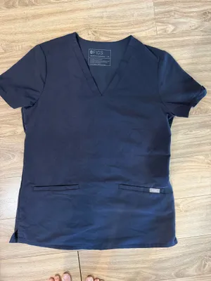 Women’s FIGS scrub top XS Dark Space Grey  thumbnail 1