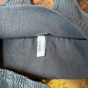 Ribbed top and cotton shorts set Los Angeles Apparel casual lounge basic summer thumbnail 3